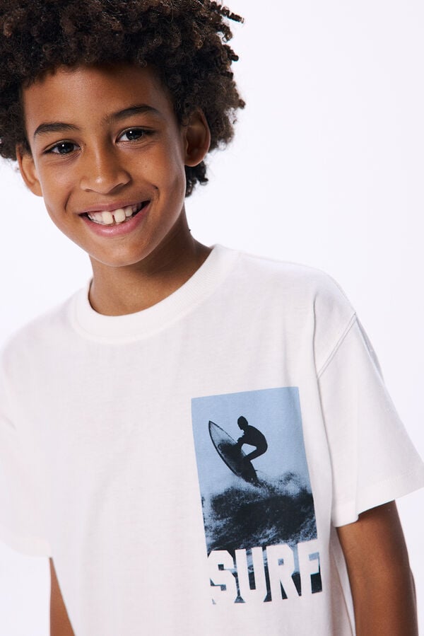 Springfield Boy's surf t-shirt ecru