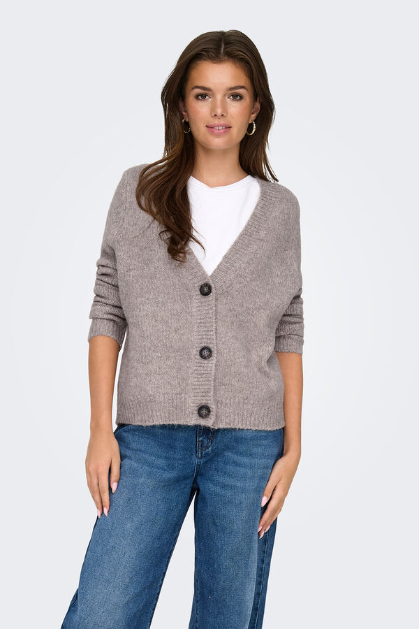 Only Buttons cardigan nude