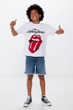 Springfield Rolling Stones-mintás fiúpóló természetes