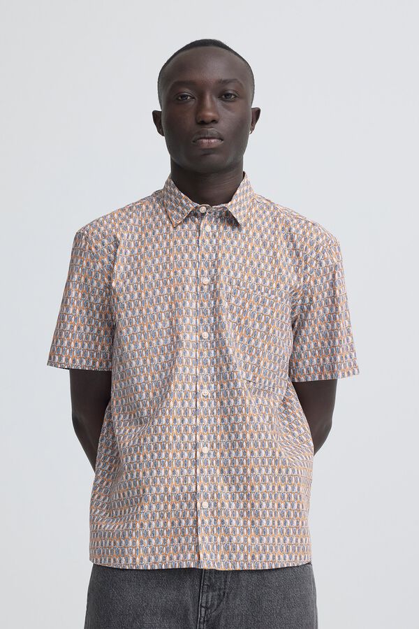 Blend Camisa de manga corta azul
