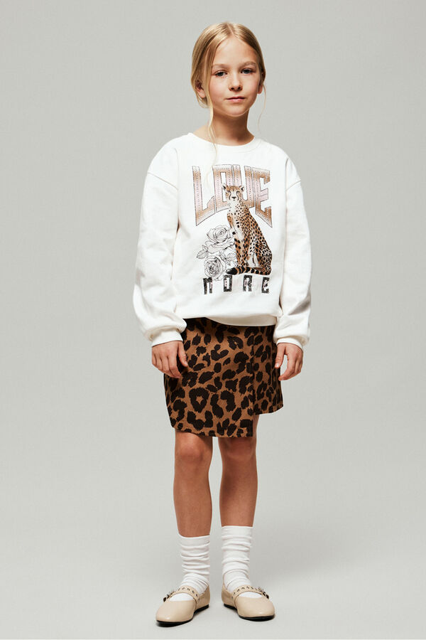 Name It Leopard print trouser  nude