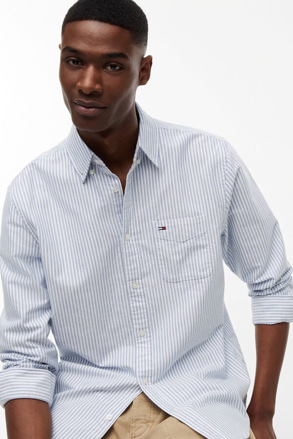 Tommy Jeans Striped regular fit oxford shirt printed