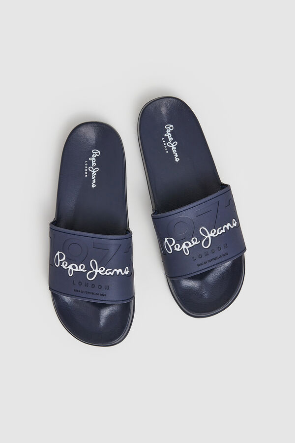 Springfield Embossed logo slider sandals | Pepe Jeans intenzivnoplava