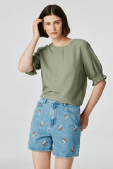 Springfield 3/4-length sleeve blouse zelena