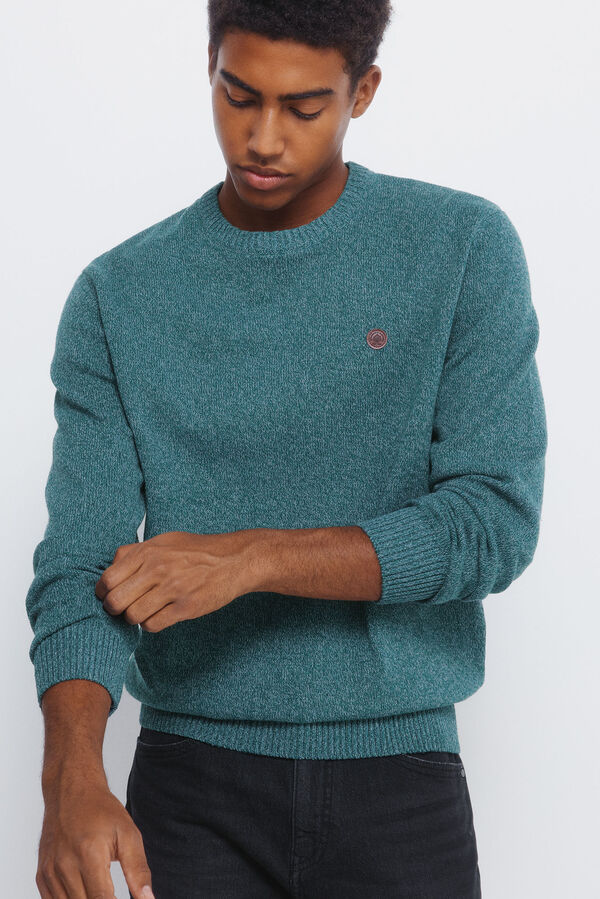 Springfield Plain fantasy twisted jumper blue