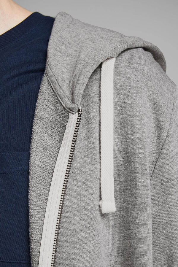 Springfield Contrast zipped sweatshirt grey