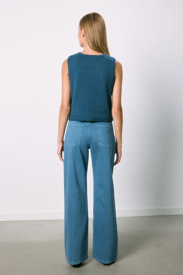 Springfield Jeans Wide Leg 0012 azul medio