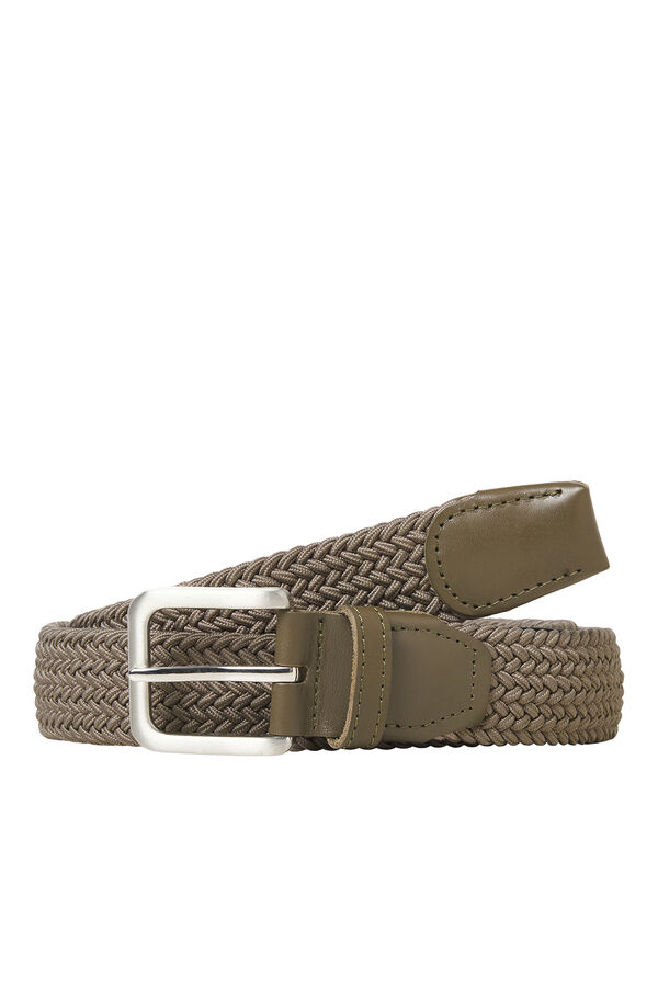 Jack & Jones braided belt buckle pin nude