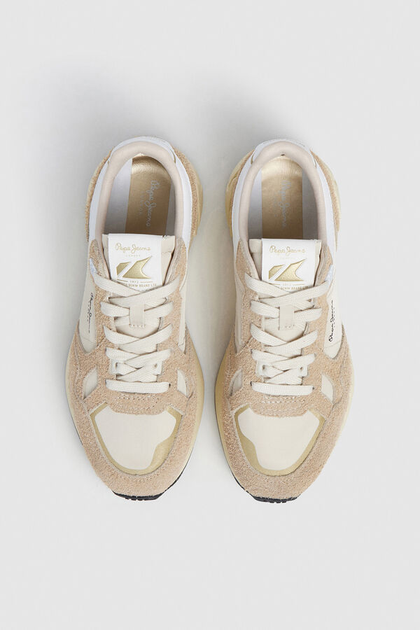 Pepe Jeans Zapatillas Con Detalles En Ante marfil