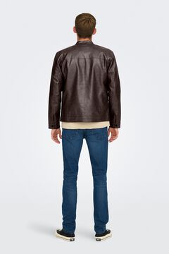 Only & Sons Chaqueta de polipiel estilo biker