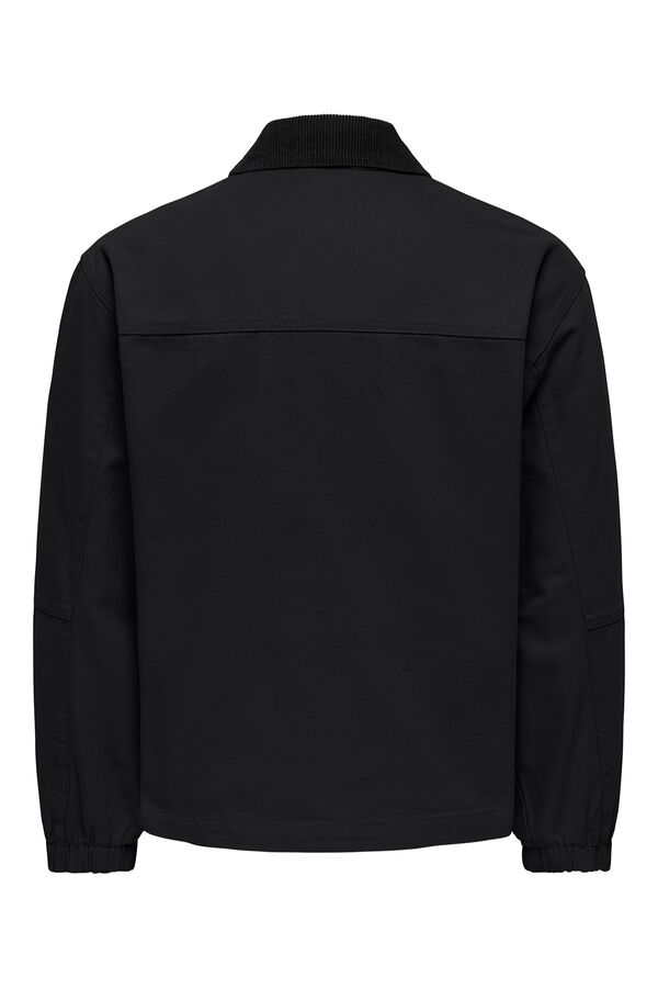 Only & Sons Cazadora cuello de pana negro