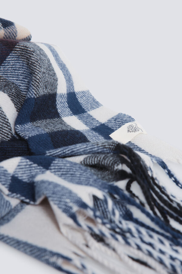 Springfield Bufanda cuadros tartán azul