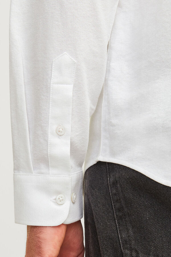 JJ REBEL lang&auml;rmelig formelles Hemd Wei&szlig;