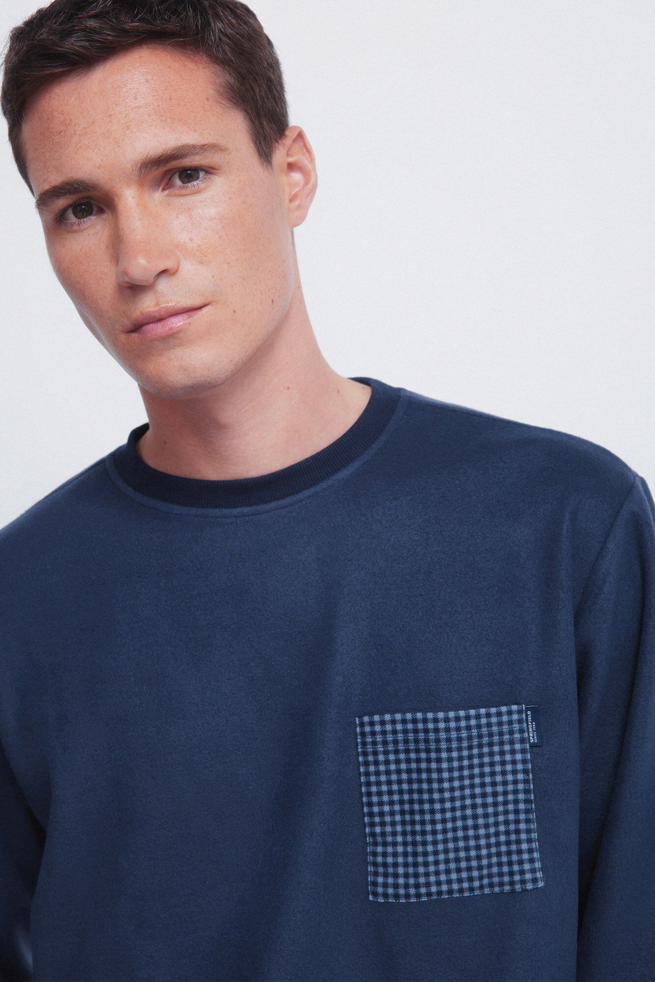 Springfield Topla plava dugačka tkanina duga pidžama