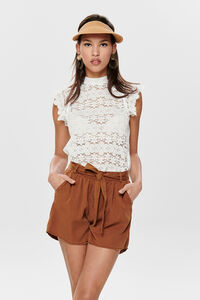 JDY Blusa de encaje sin mangas