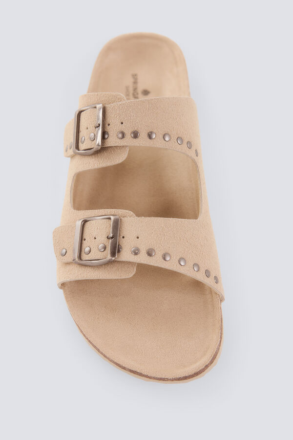 Springfield Studded buckle sandal brown