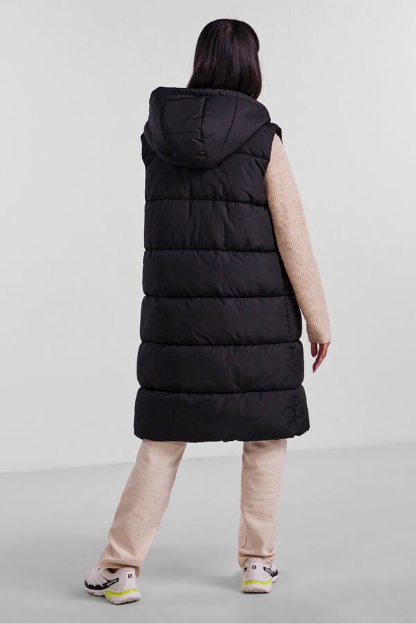 Pieces Quilted gilet Crna