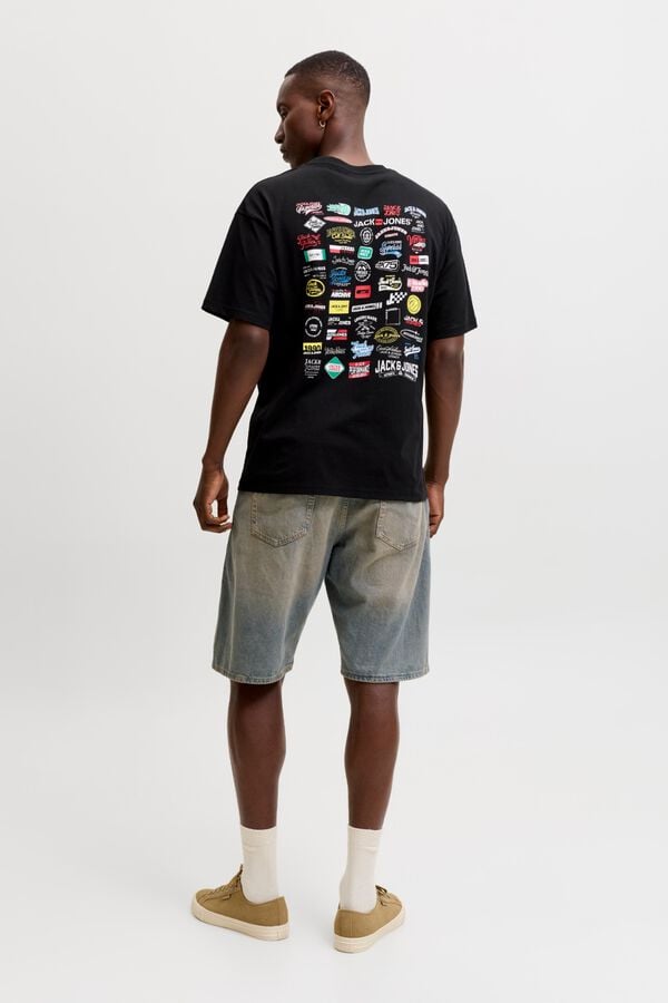 Jack & Jones Loose Fit T-Shirt mit Logo Schwarz