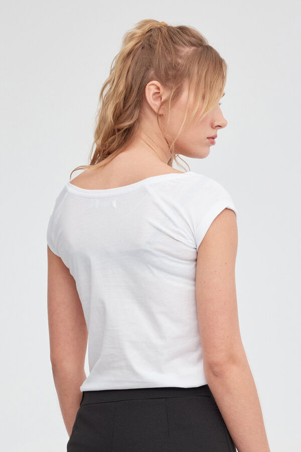 Springfield Essential round neck T-shirt white