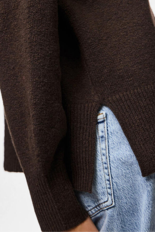 Pieces Basic turned-up sweater nude