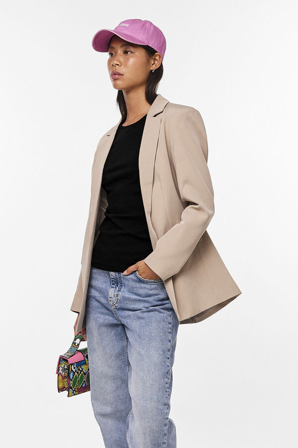 Pieces Striped long sleeve T-shirt black