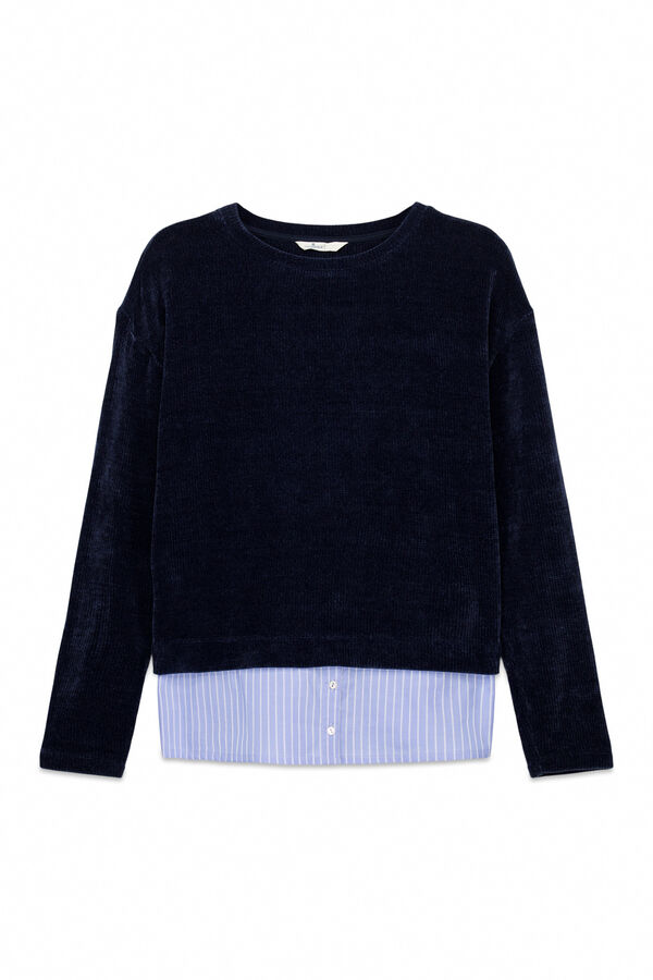 Springfield T-shirt Chenilla bimateria azul