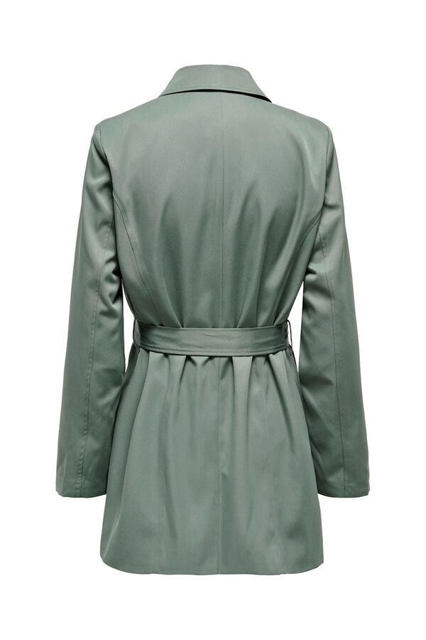 Only Belted midi trench coat printed