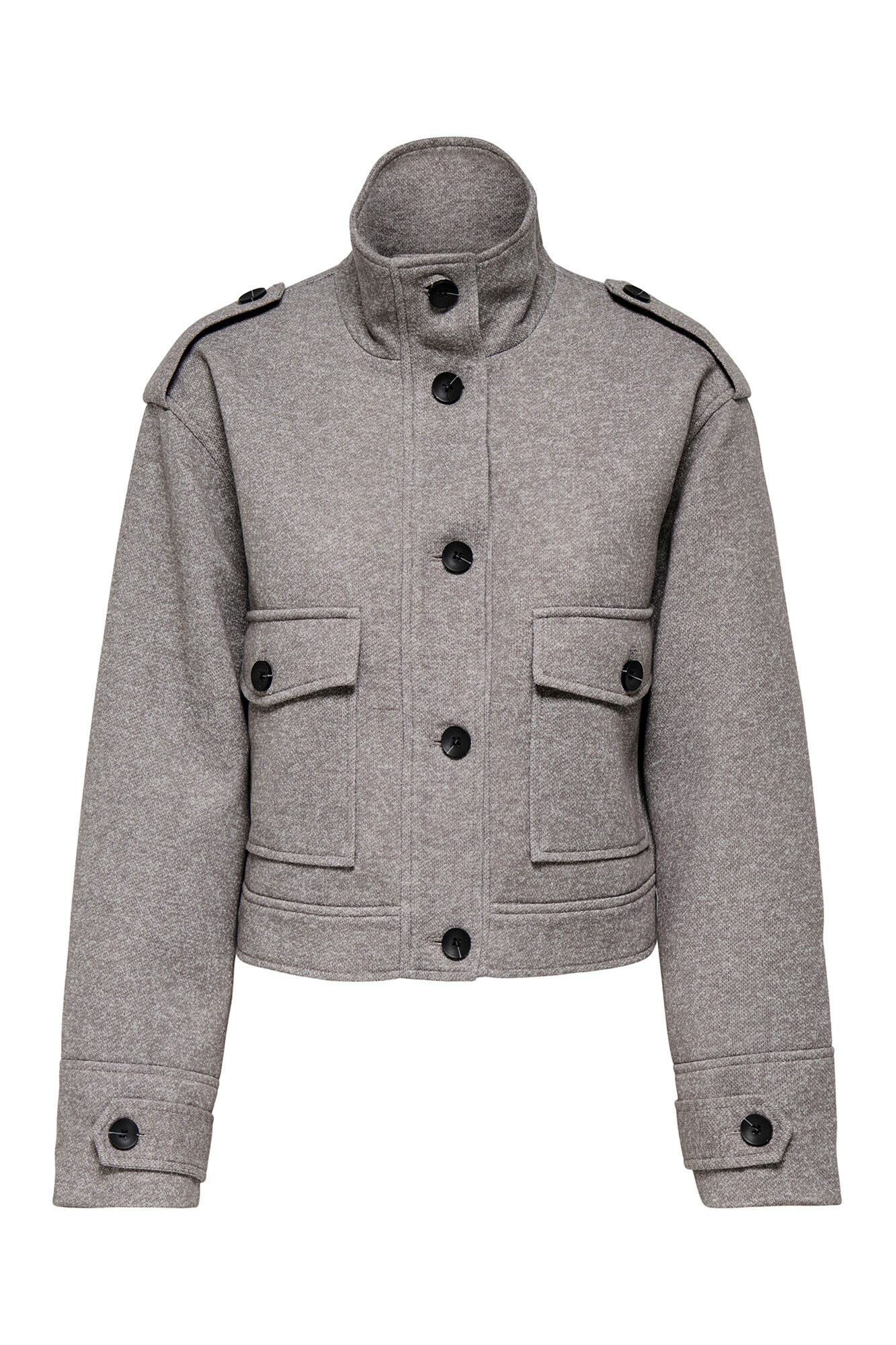 Only Casaco reta com bolsos 