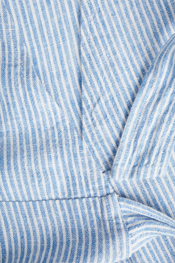 Springfield Short linen wrap dress bluish