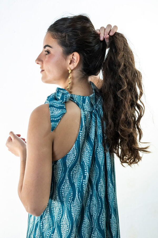 Cul Sac Halterneck short dress green