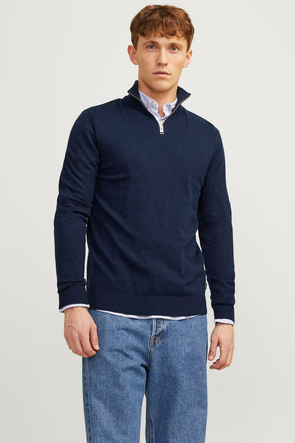 Jack & Jones Camisola fecho-&eacute;clair azul