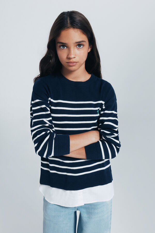 Springfield Kids Suéter de marinheiro para menina azul