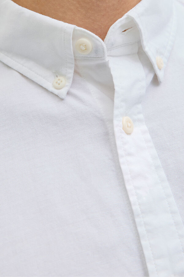 JJ REBEL Camisa oxford manga corta blanco