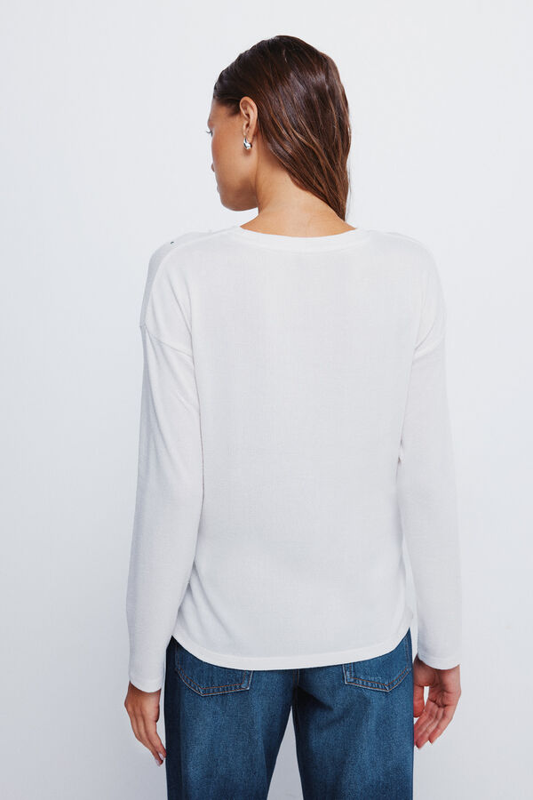 Springfield Positioned studded T-shirt white