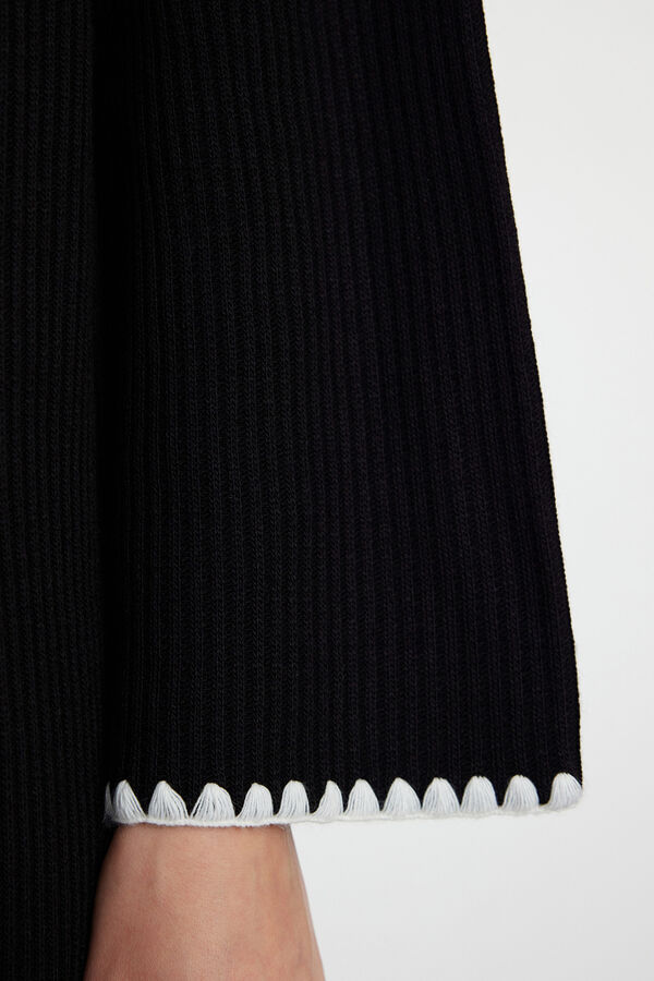 Trendyol Vestido largo de punto negro