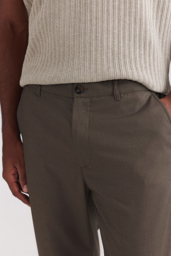 Springfield Slim fit comfort trousers nude