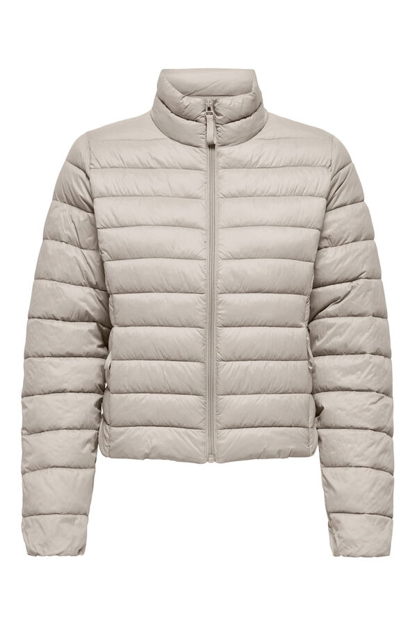 Only Puffer zip fastening jacket brown