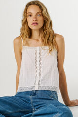 Pepe Jeans Top tirantes ajustable blanco