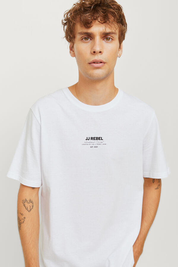 JJ REBEL Camiseta regular fit blanco