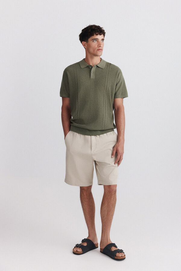 Springfield Basic structure polo shirt beige