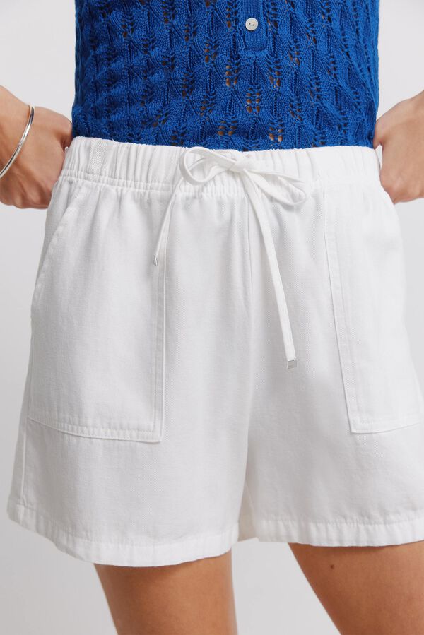 Springfield Cal&ccedil;&otilde;es com el&aacute;stico na cintura branco