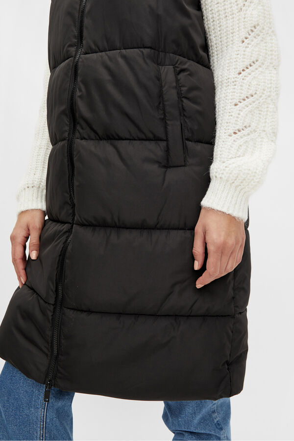 Pieces Quilted gilet Crna