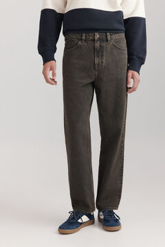 Springfield Grey-brown washed straight fit jeans
