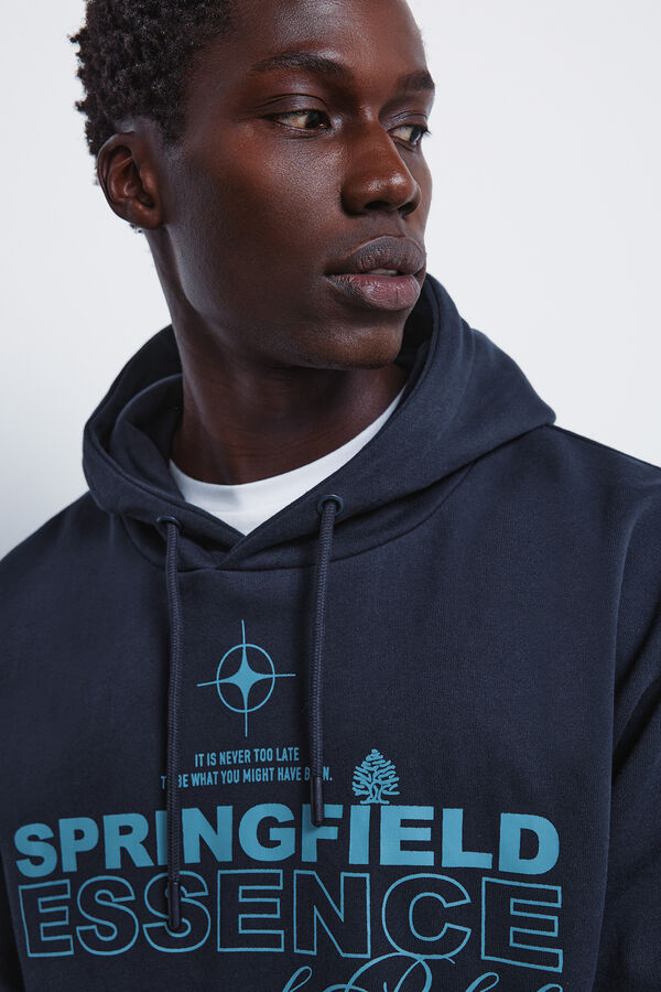 Springfield Hood logo sweatshirt blue