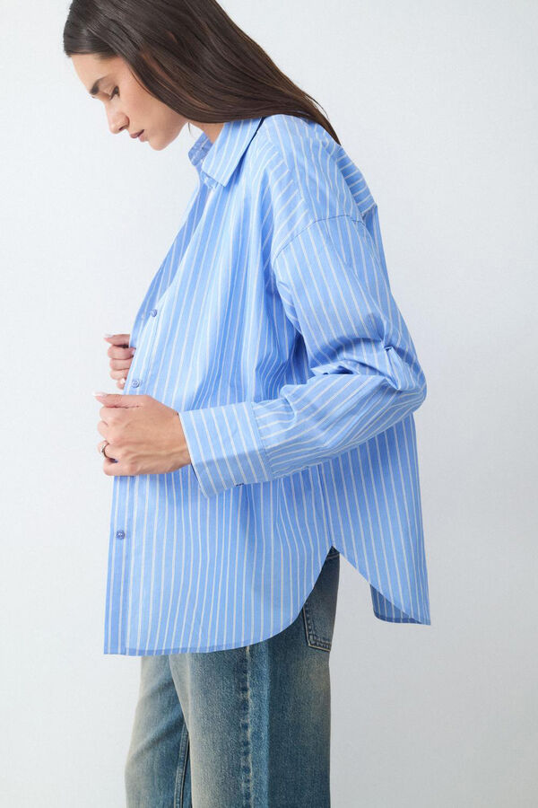 Balmohk Basic poplin shirt blue