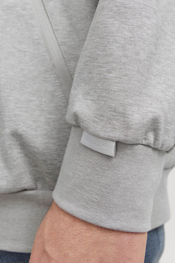 Springfield Leichtes Sweatshirt mit Reißverschluss und Kapuze PLUS grau