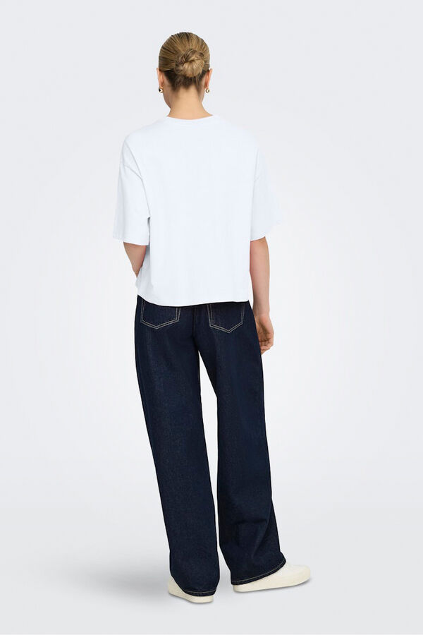 Only Front print T-shirt white