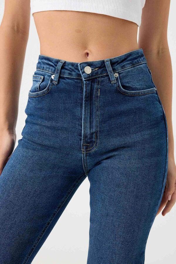 Springfield Slim mom jeans plava