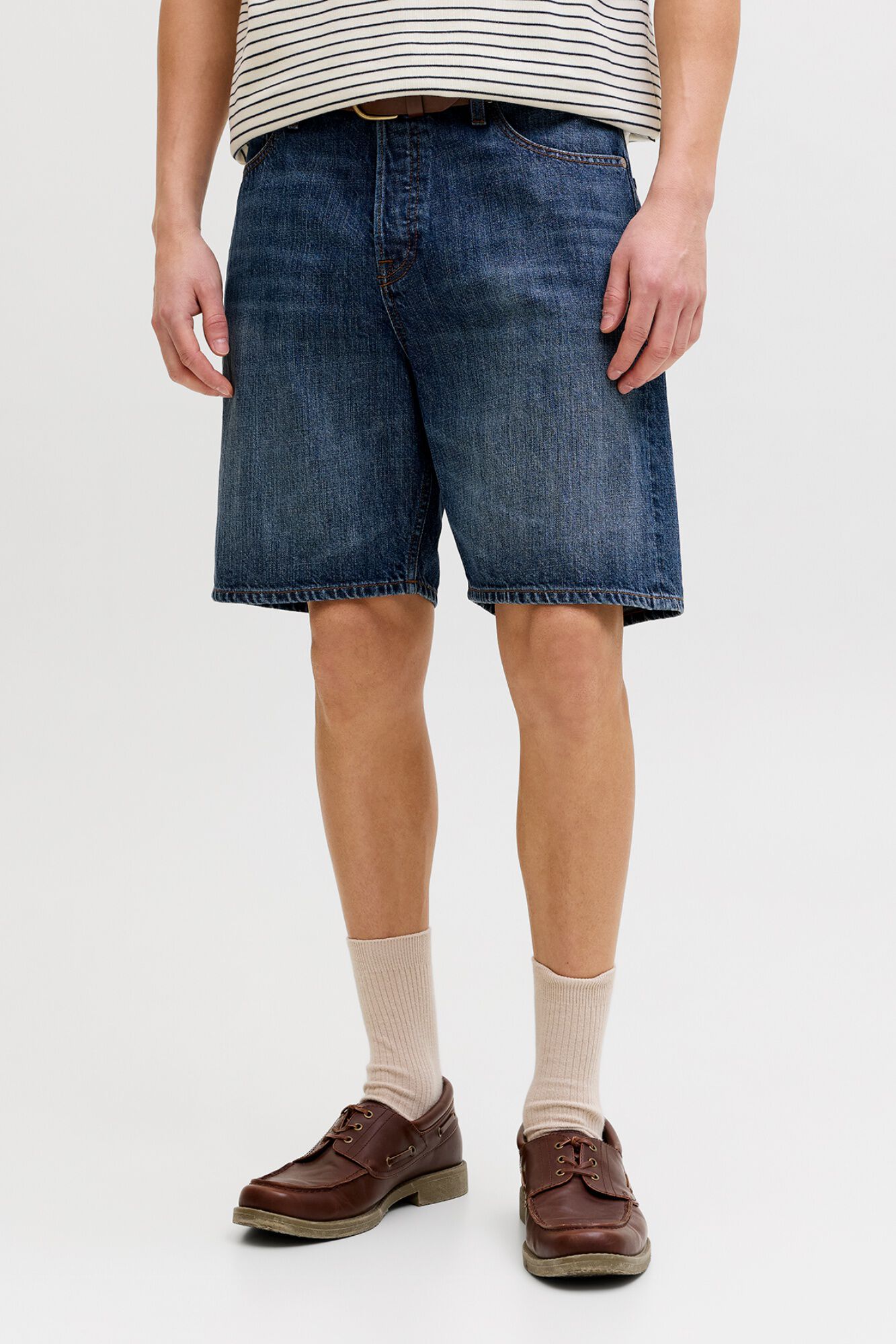 Jack & Jones Relaxed Fit Denim-Bermudas verwaschen