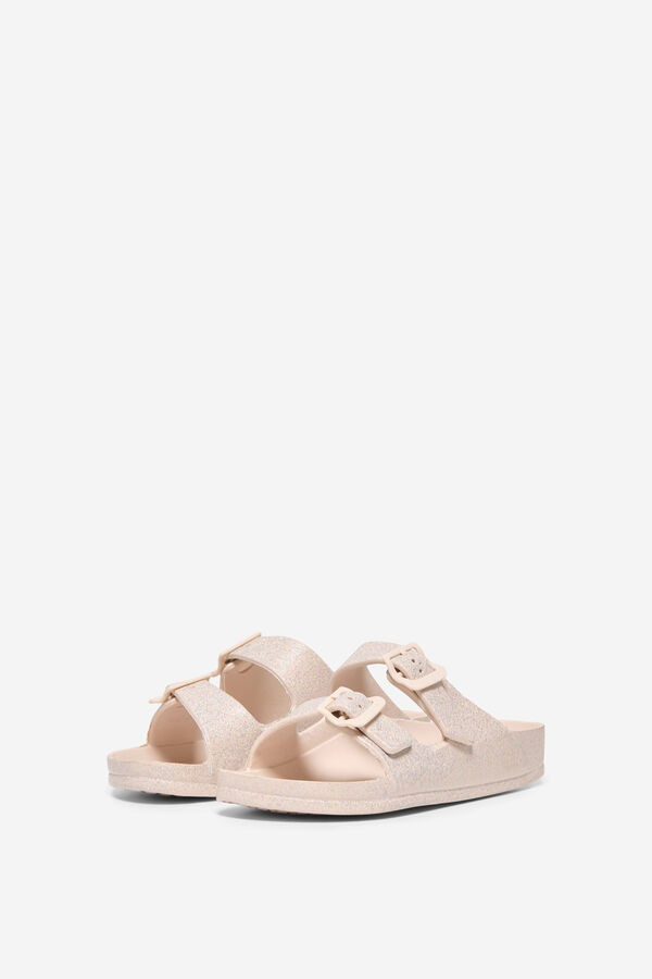 Only Glitter flat sandal rose